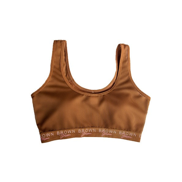 Brown Blossom Bra