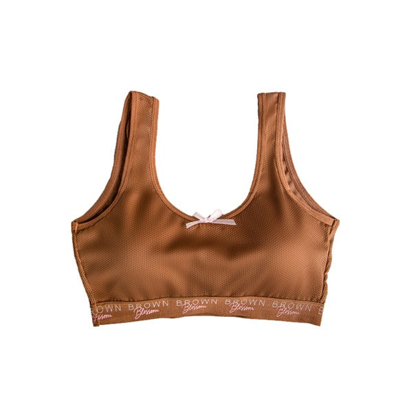 Brown Blossom Bra